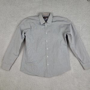 Ben Sherman Shirt Men's‎ Large 16.5 34-35 Black White Check Button Down